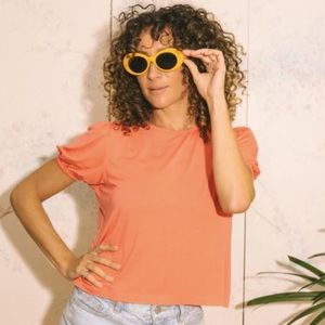 Jackson Rowe Route Tee- Guava, Size Large